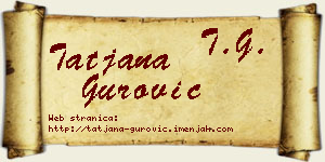 Tatjana Gurović vizit kartica